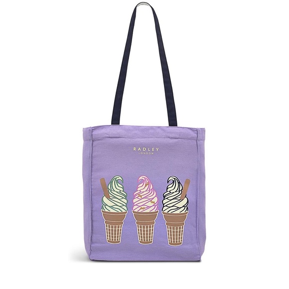RADLEY London ice Cream Pierside Responsible  Recycled Canvas Tote NWT - Picture 1 of 5